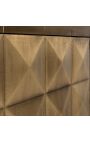 GLASTON Brushed Gilded Brass Sideboard with Geometric Shapes - 180 cm