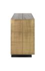 GLASTON Brushed Gilded Brass Sideboard with Geometric Shapes - 180 cm