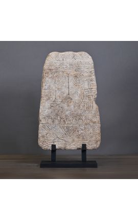 Babilonijas smilšu akmens stele uz melna metāla bāzes