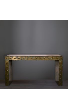 Large console in oxidized mirrors "Murano" - 165 cm