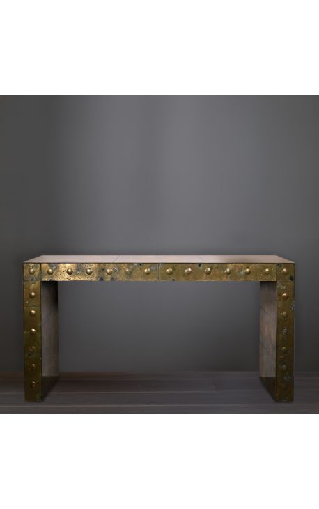 Grande console en miroirs oxydés "Murano" - 165 cm