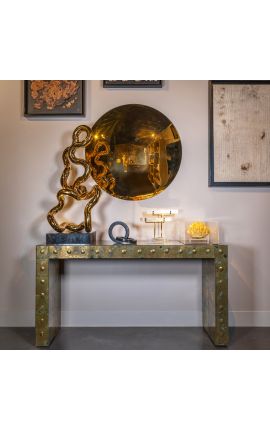 Grande console en miroirs oxydés &quot;Murano&quot; - 165 cm