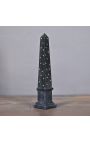 Obelisk with bees carved in 51 grey marble cm size L