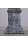 Obelisk with bees carved in 51 grey marble cm size L