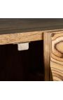 JOHN 4-door sideboard in Manguier and birch with pattern geometric 3d