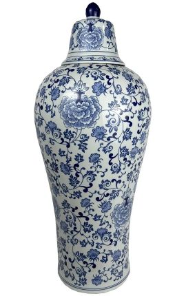 Grande pentola cilindrica "Nuovo imperatore" in ceramica blu smaltata