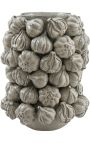 Gerro de bulbs d'all de porcellana esmaltada gris