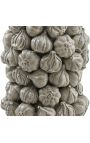 Gerro de bulbs d'all de porcellana esmaltada gris