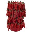 Pimentos vermelhos vaso em porcelana esmaltada