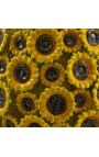 Sunflower vase in enamelled porcelain