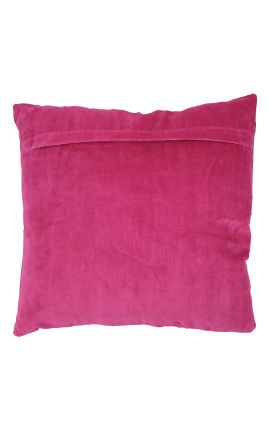 Coussin carré en coton à rayures multicolores 45 x 45