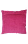 Coussin carré en coton à rayures multicolores 45 x 45