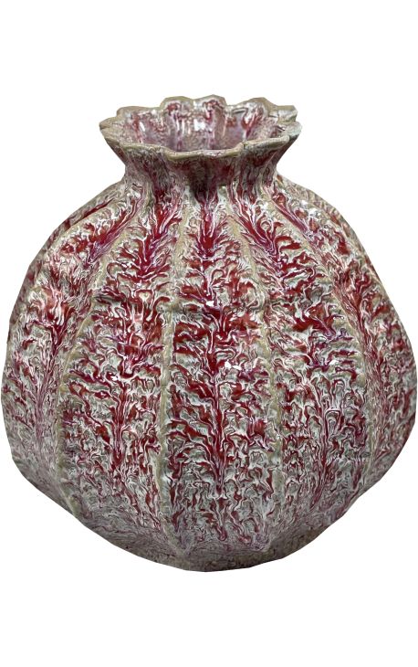 Vase au décor de fruit exotique en porcelaine émaillé III