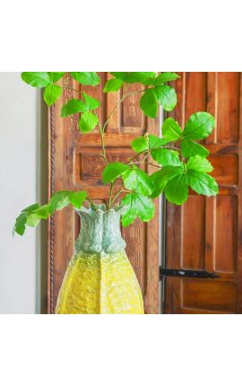 Exotic fruit vase in enamelled porcelain I