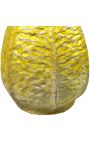 Yellow pepper vase in enamelled porcelain