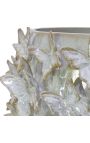 Pearly vase decorated with butterflies in enamelled porcelain