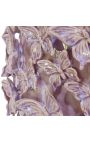 Vase cylindrique nacré rose au décor de papillons en porcelaine émaillé