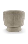 Design JOEY armchair from the 1970s in curly taupe fabric