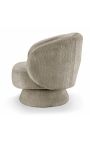 Design JOEY fauteuil uit de jaren 70 in curly taupe stof