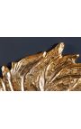 Large wall decoration lion face gold aluminum - 60 cm