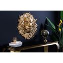 Large wall decoration lion face gold aluminum - 60 cm