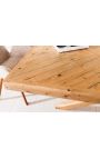 Large dining table in Massif pine 160 cm and base in X