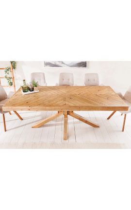 Grande table de repas en Pin Massif 160 cm et piètement en X