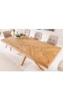 Large dining table in Massif pine 160 cm and base in X