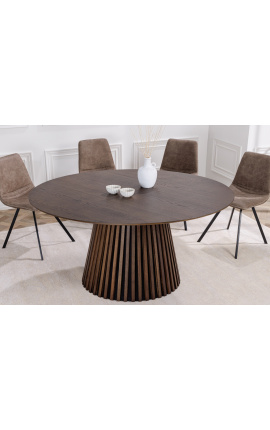 PARMA Tavolo da pranzo rotondo 140 cm rovere scuro