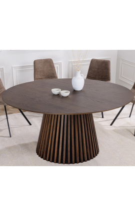 PARMA Tavolo da pranzo rotondo 140 cm rovere scuro