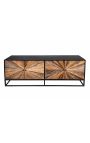 CUBA 4 porte Credenza in legno Mango con facciata Teck riciclata