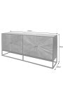 CUBA 4-door Mango wood sideboard with recycled Teck facade