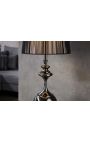 Lampa de podea barocă 160 cm metal negru cu umbrelă neagră