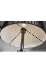 Lampa de podea barocă 160 cm metal negru cu umbrelă neagră