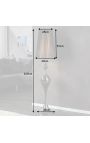 Baroque floor lamp 160 cm black-coloured metal with black lampshade