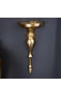 Modern Baroque wall console 60 cm of golden aluminium