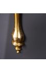 Modern Baroque wall console 60 cm of golden aluminium