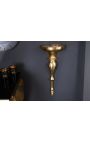 Modern Baroque wall console 60 cm of golden aluminium