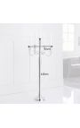 Candelabru mare 120 cm din aluminiu argint 5 brațe