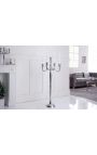 Candelabru mare 120 cm din aluminiu argint 5 brațe