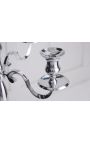 Candelabru mare 120 cm din aluminiu argint 5 brațe