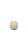 Tealight "AURA" beige glas met geometrische facetten