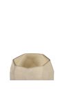 Vaso "EAR" vetro beige con sfaccettature geometriche - Dimensioni S