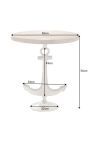 Side table "ANCHOR" aluminium and top manguier wood