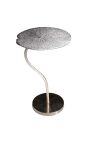 Table d'appoint "Feuille de Nénuphar" aluminium argenté