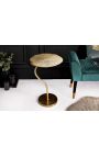 Side table "Waterlily leaf" aluminium golden color