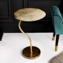 Side table "Waterlily leaf" aluminium golden color