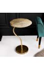 Side table "Waterlily leaf" aluminium golden color