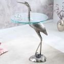 Side table "HERON" of aluminium silver