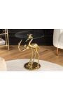 Side table "CRANE" of gold aluminium